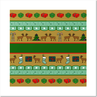 Pixel Perfect Christmas: Festive Pattern Joy Posters and Art